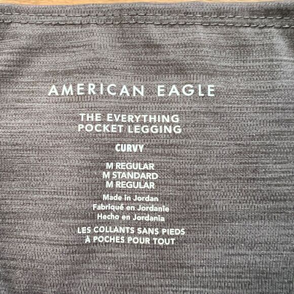 American Eagle The Everything Pocket Legging Curvy Size M Regular Dark Gray - Picture 3 of 9